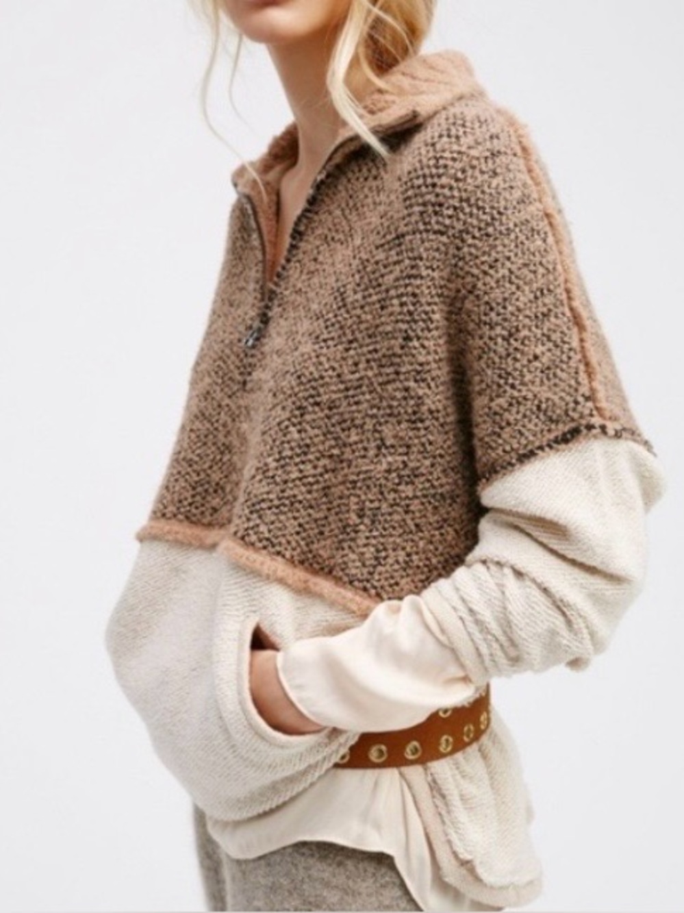 Free People Pop That Collar Pullover Size M
